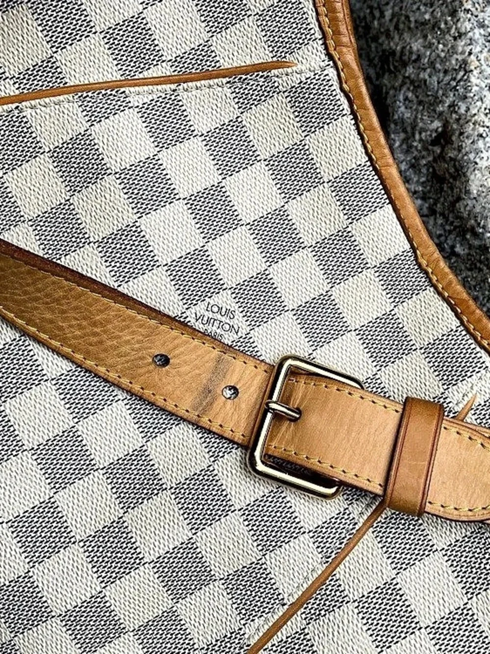 Louis Vuitton Galleria PM Hobo/Shoulder Bag in Pale Blue & Cream